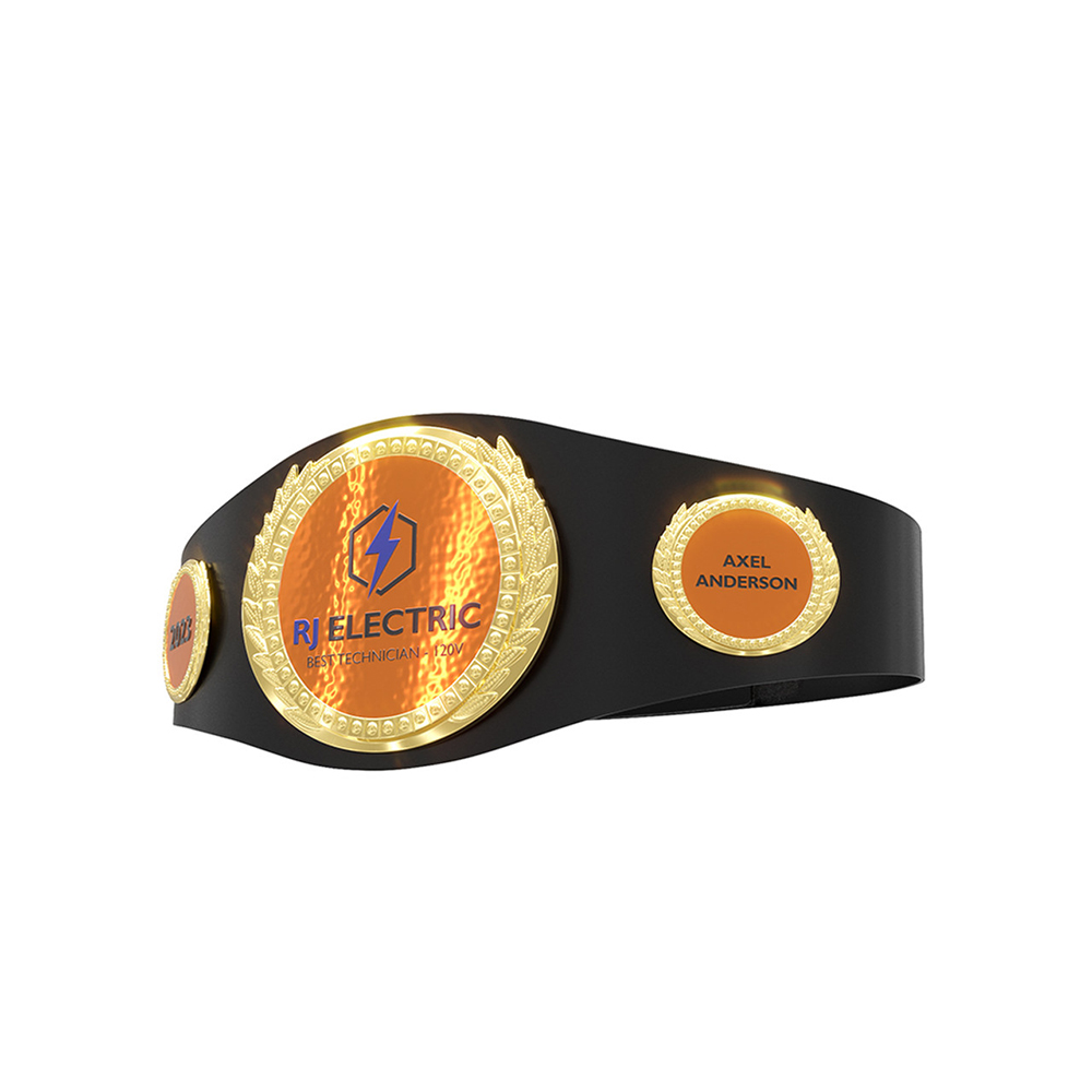 Express Lightweight Texture Tone Championship Belt w. Center & Side Plates