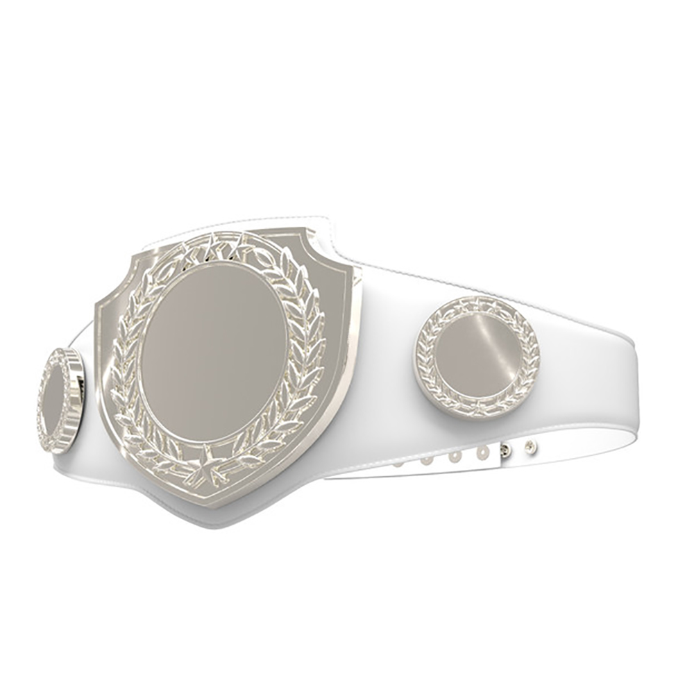 Bright Shield Championship Belt in White