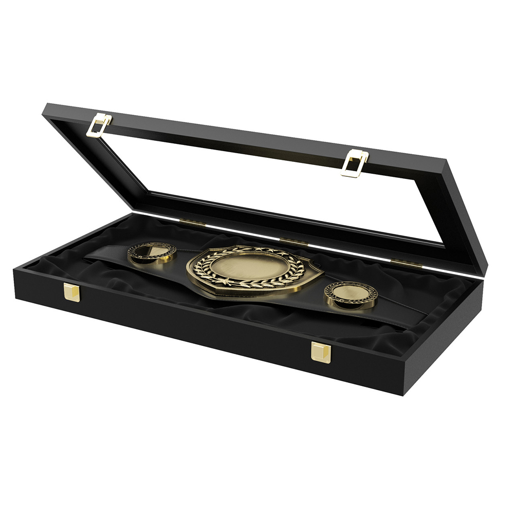 Antique Shield Championship Belt in Black