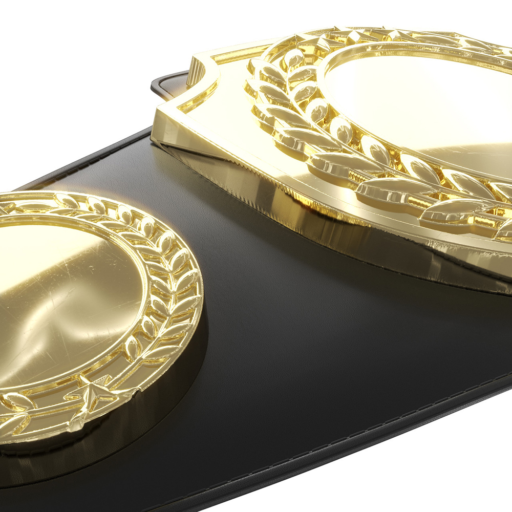 Bright Shield Championship Belt in Black