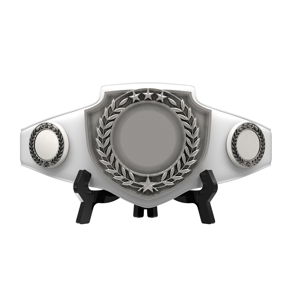 Antique Shield Championship Belt in White