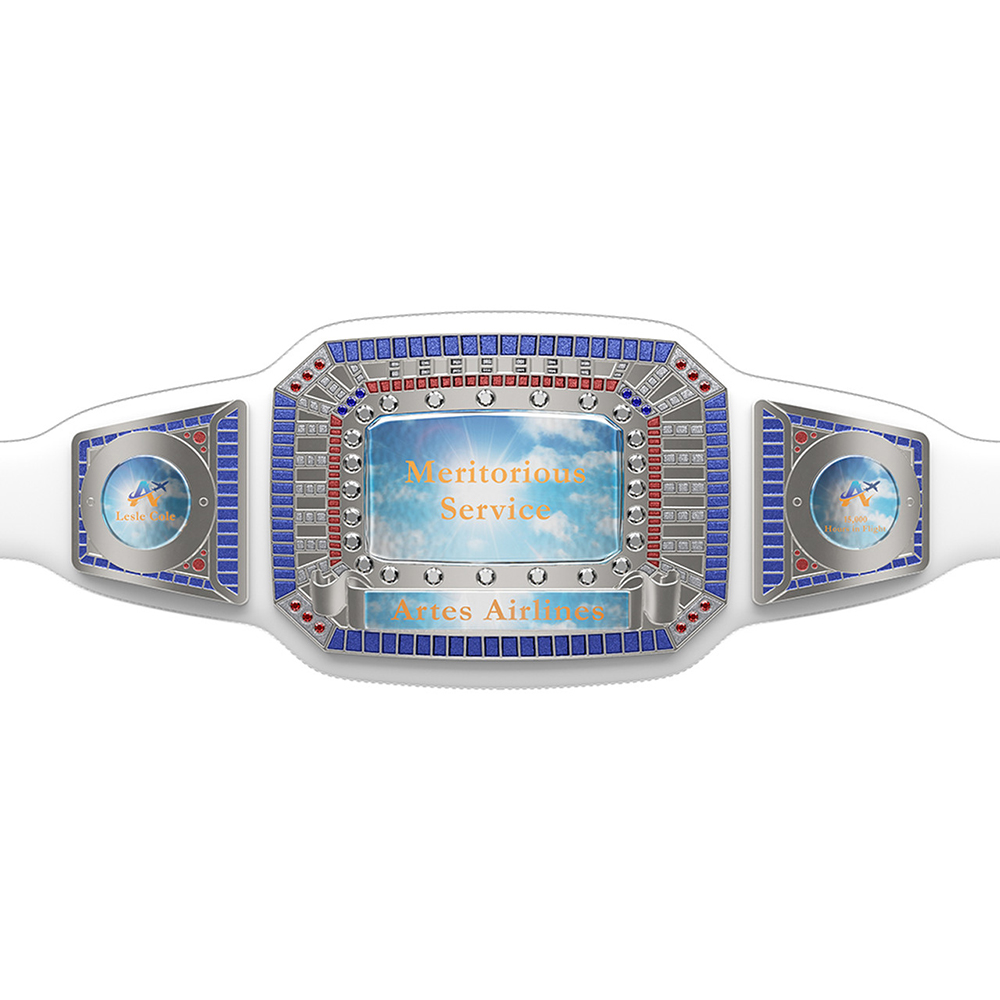 Express Ultimate Championship Belt in Vibraprint White