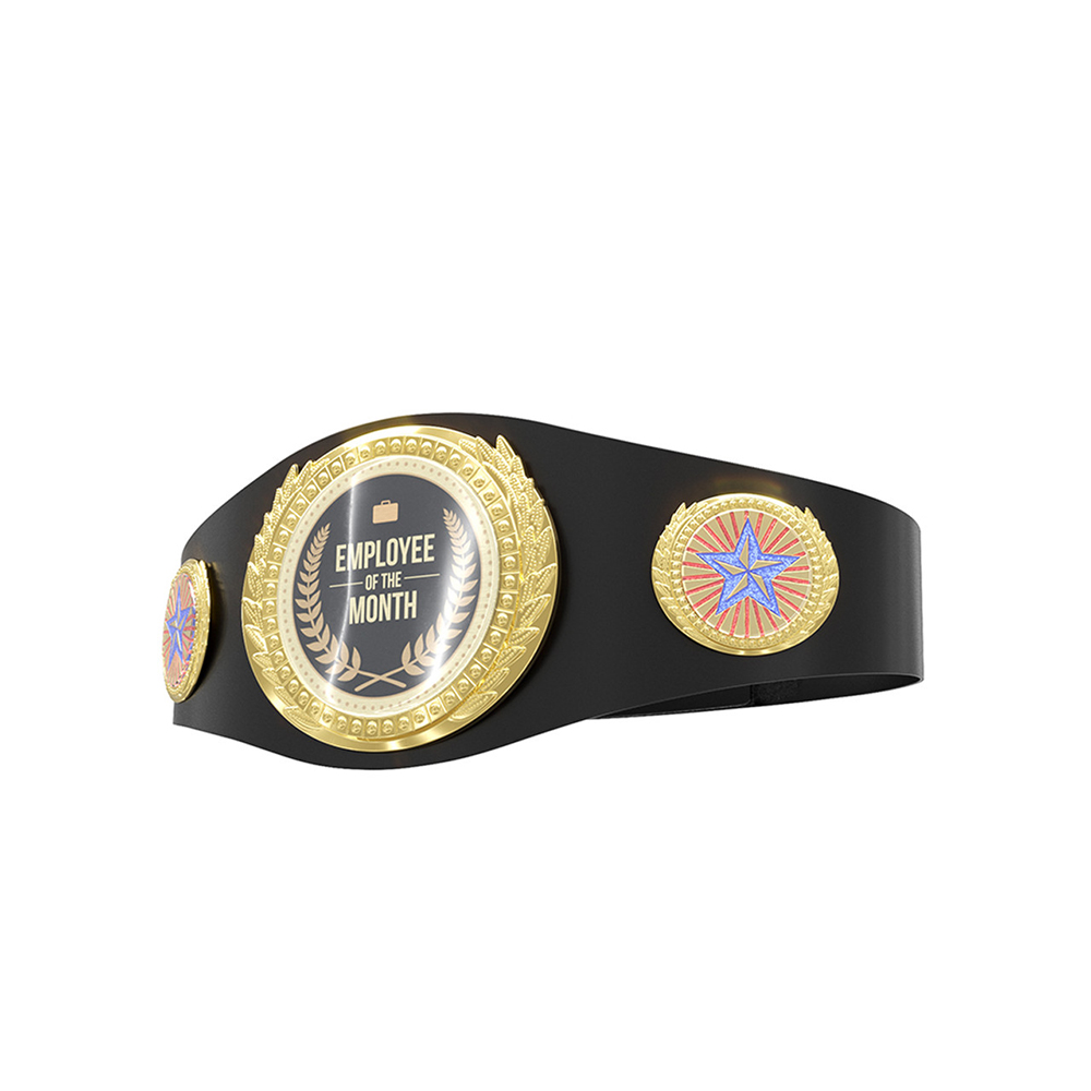 Express Lightweight Vibraprint Championship Belt w. Center & Side Plates
