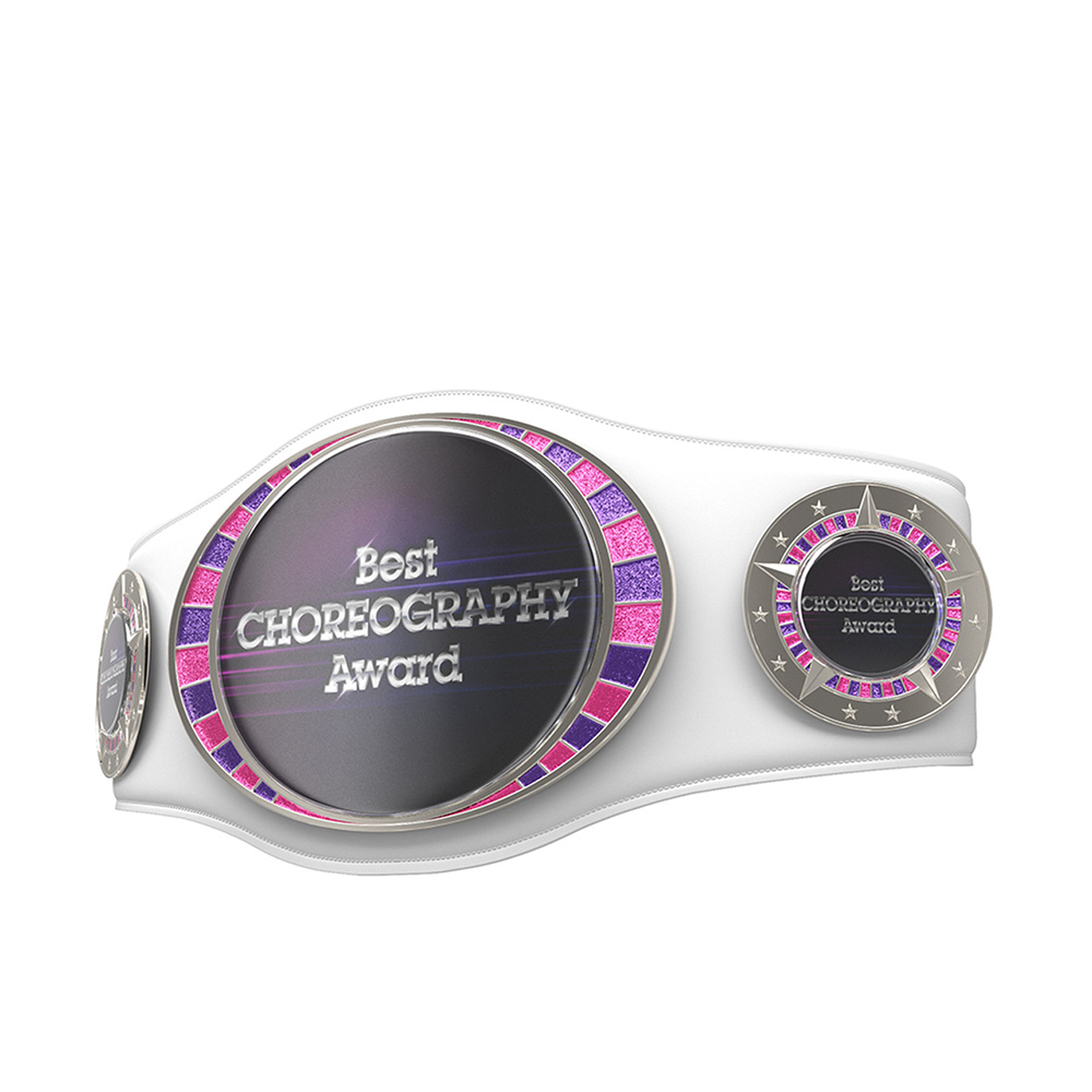 Express Juniors Championship Belt in Vibraprint White