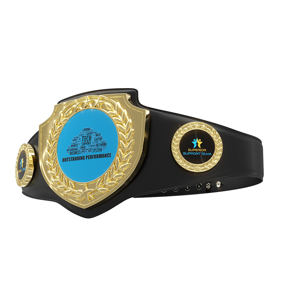 Express Bright Shield Championship Belt in Texture Tone Black