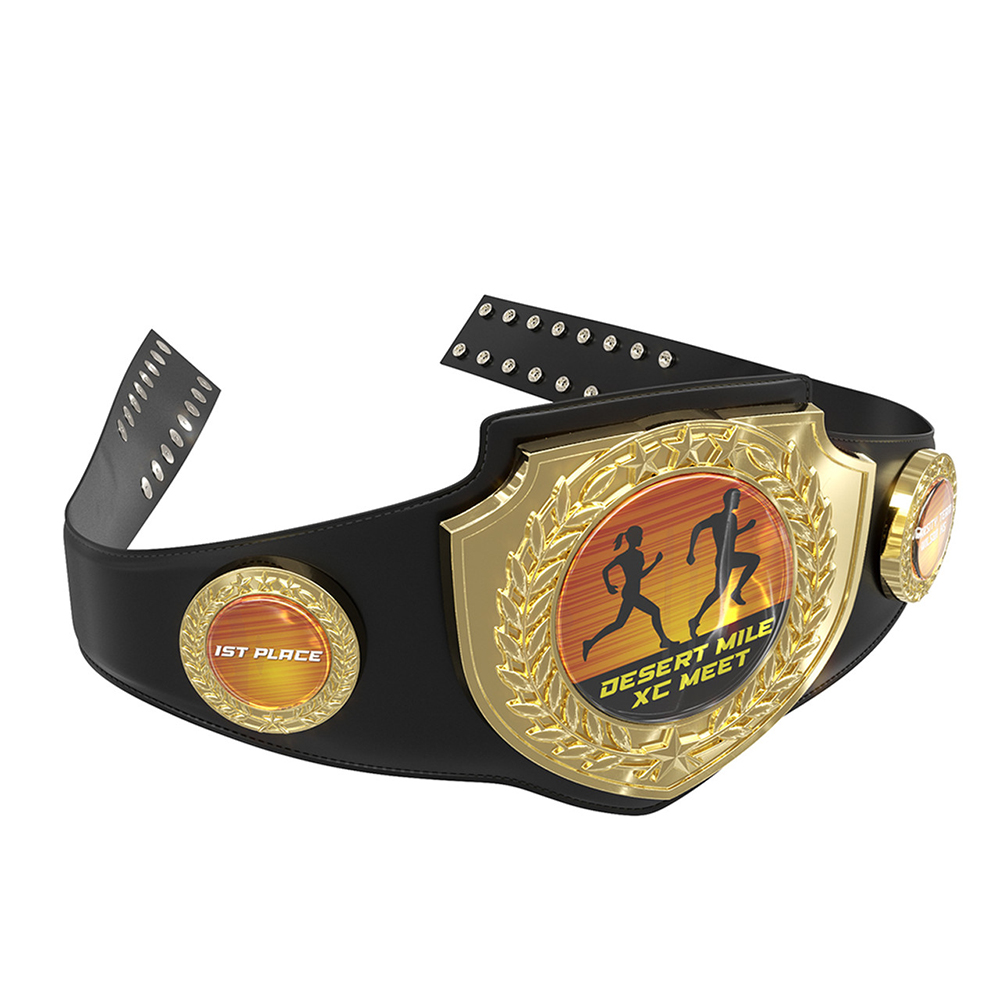 Express Bright Shield Championship Belt in Vibraprint Black