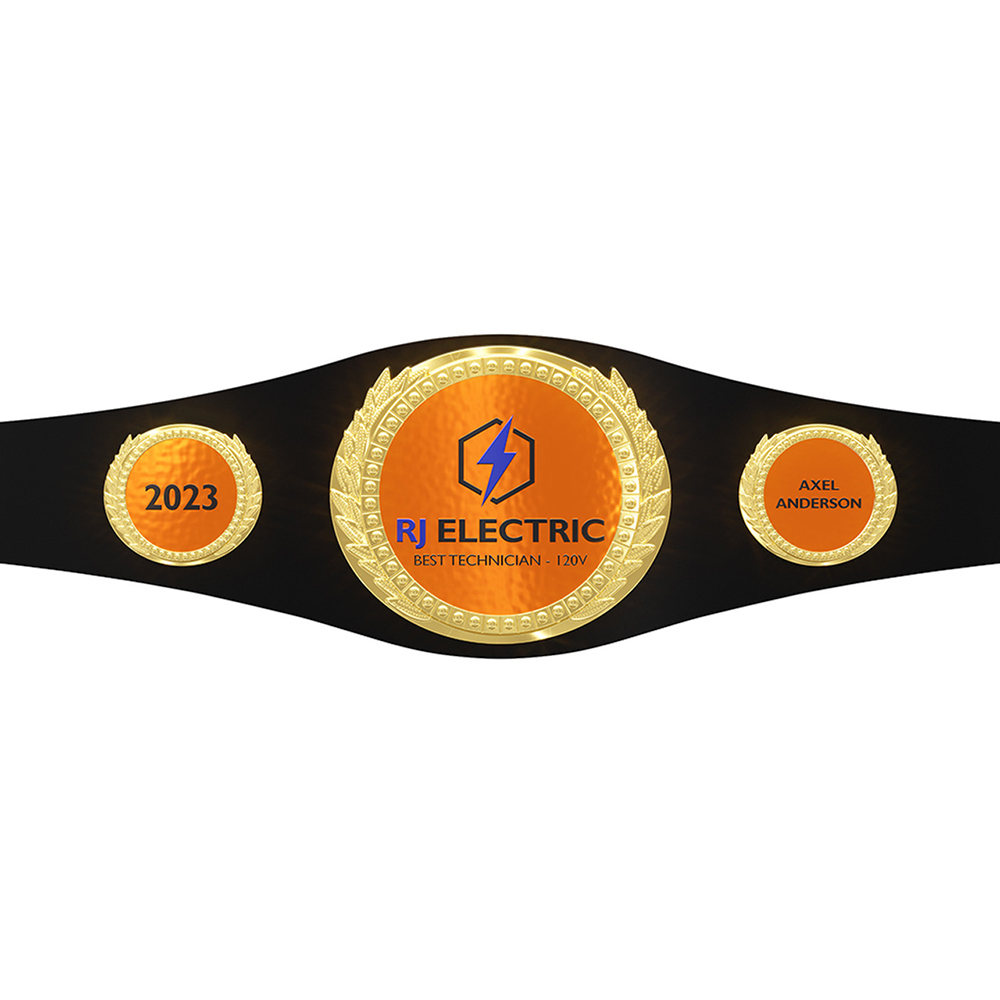 Express Lightweight Texture Tone Championship Belt w. Center & Side Plates