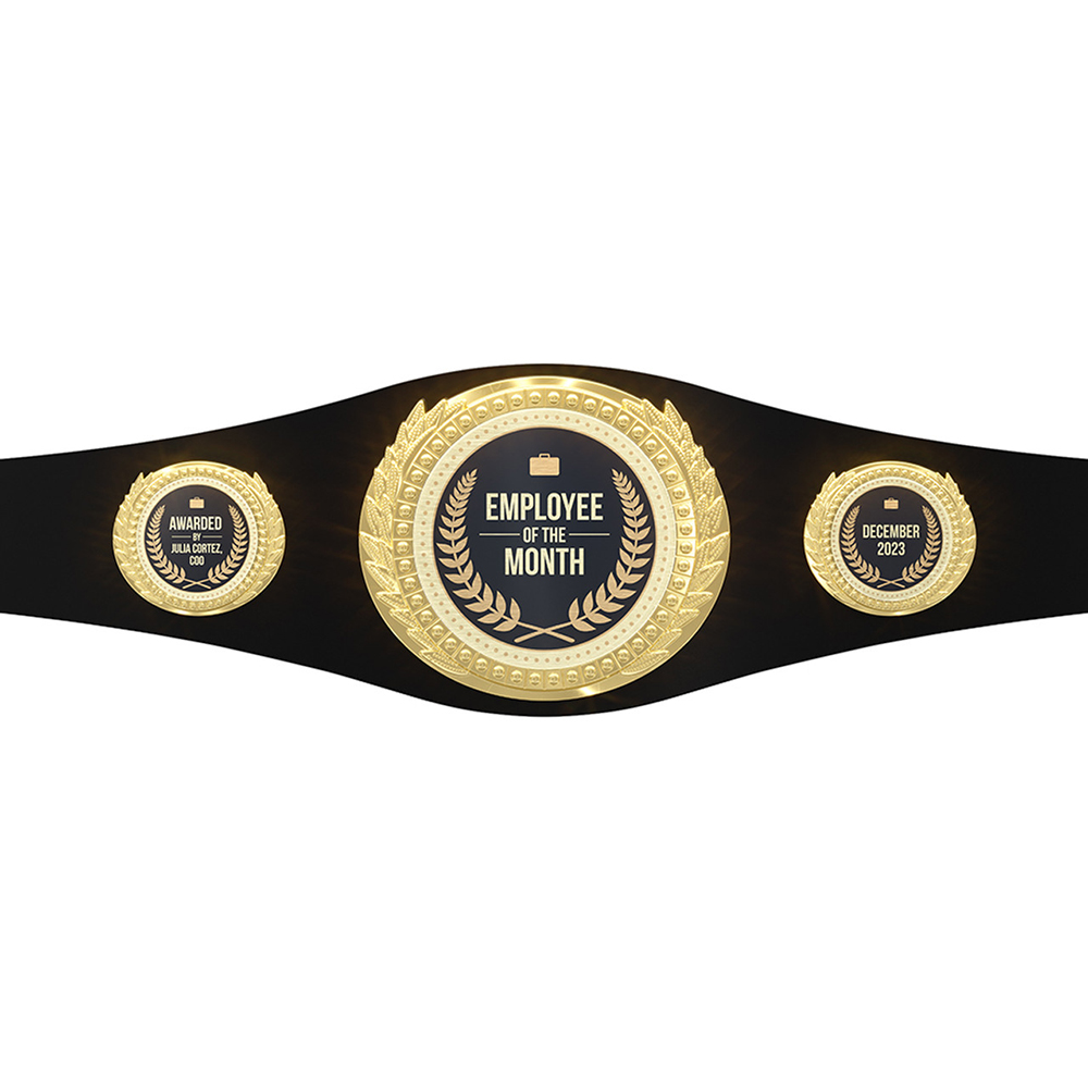 Express Lightweight Vibraprint Championship Belt w. Center & Side Plates