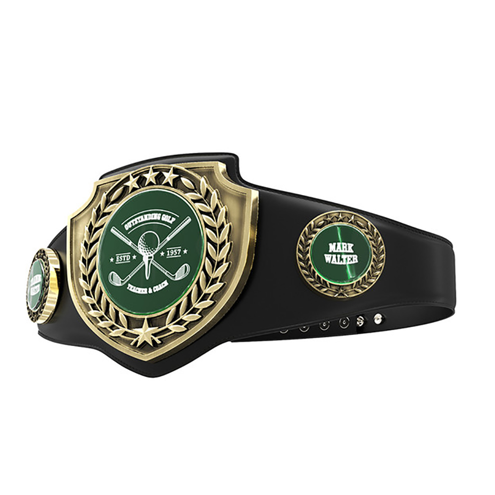 Express Antique Shield Championship Belt in Vibraprint Black