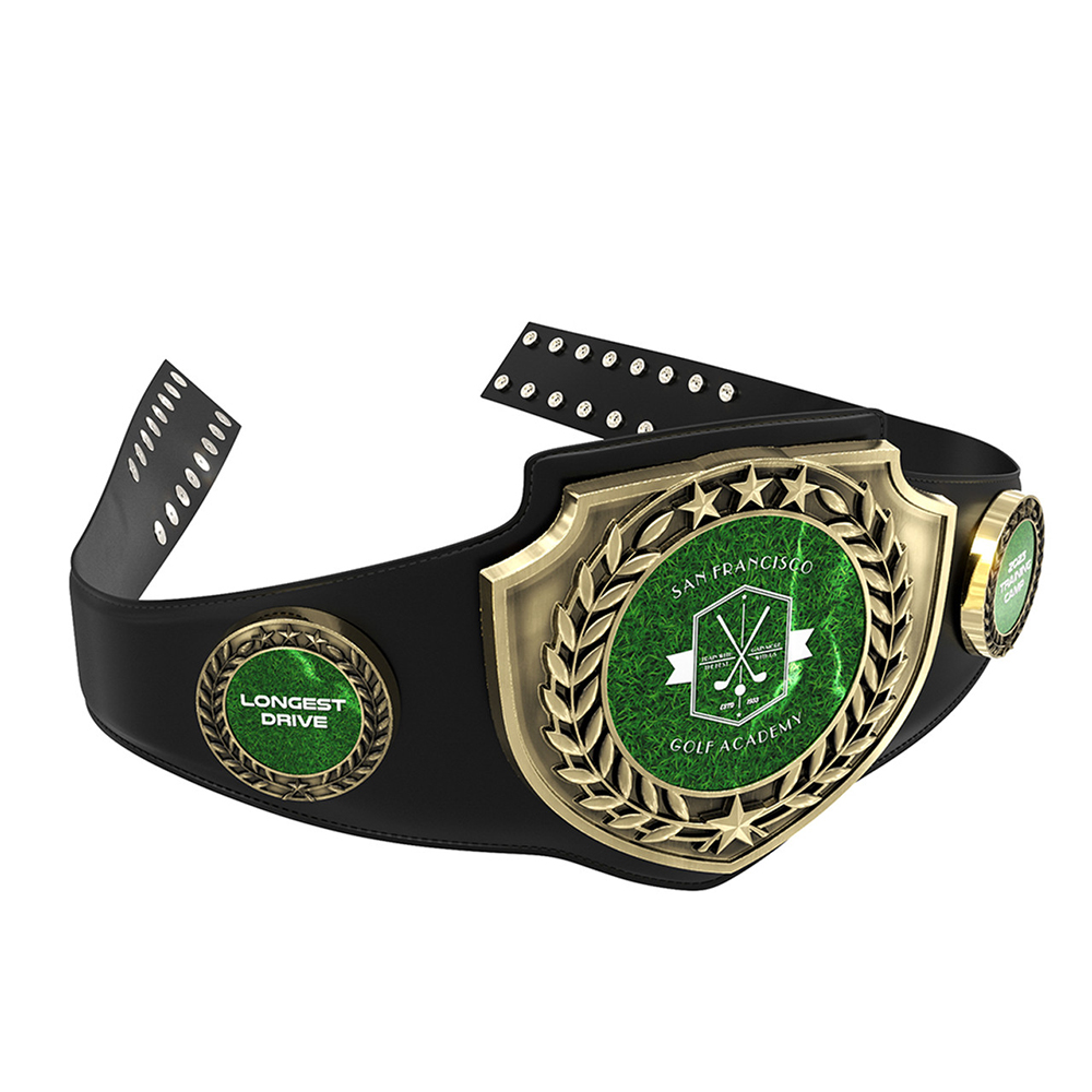 Express Antique Shield Championship Belt in Texture Tone Black