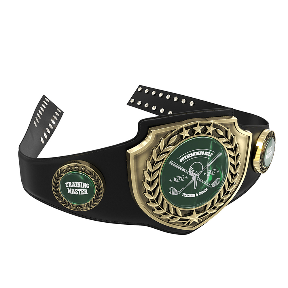 Express Antique Shield Championship Belt in Vibraprint Black