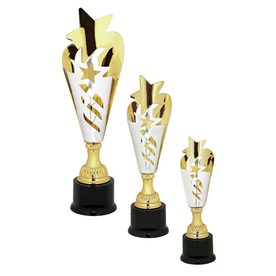 Silver & Gold Star Completed Metal Cup with Plastic Base Sample Set