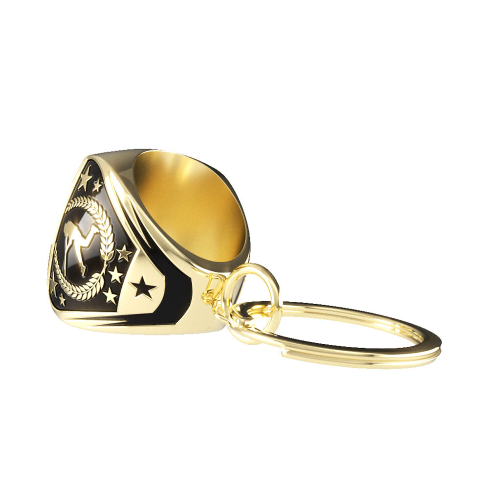 Express Texture Tone® Epic Ring Key Chain w/ Side Inserts