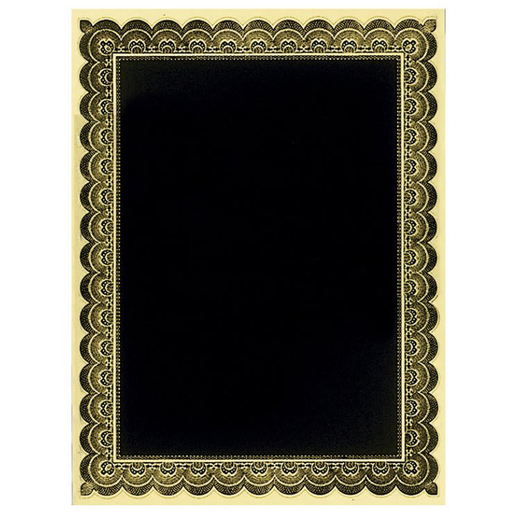 7″ x 10″ Brass Plated Steel Certificate Plaque Plate