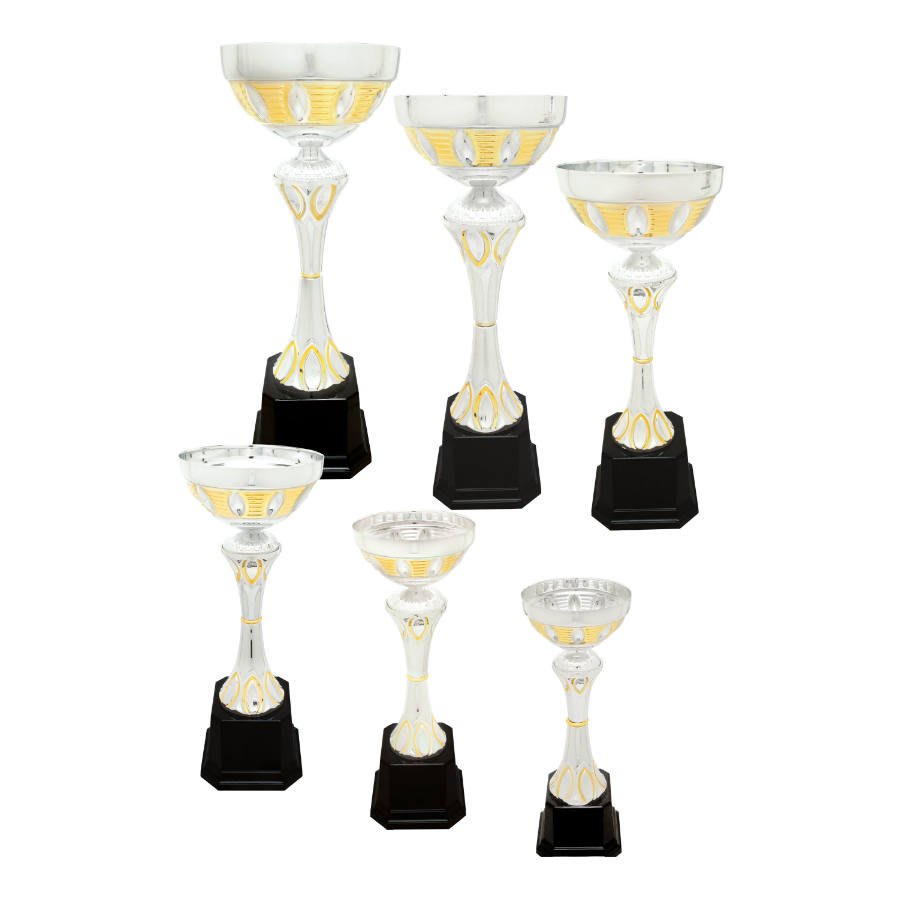 290 Series Silver/Gold Completed Metal Cup with Plastic Base Sample Set