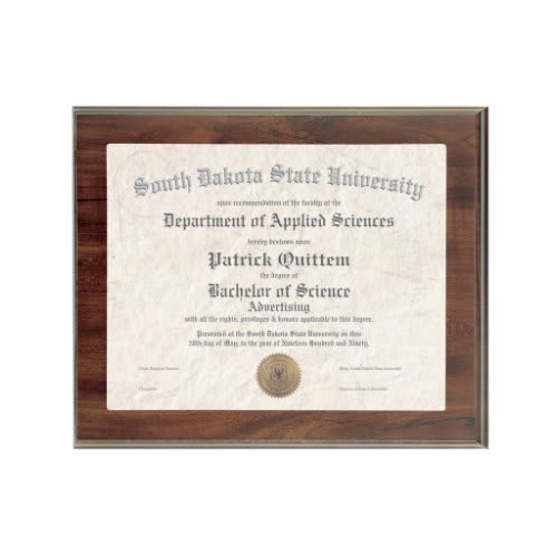 12″ x 10″ Cherry Finish Slide-In Frame Plaque with 10″ x 8″ Window