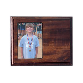 9″ x 7″ Cherry Finish Routed Plaque with 5″ x 3 1/2″ Plexiglass Window